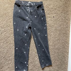 PacSun high rise black daisy jeans